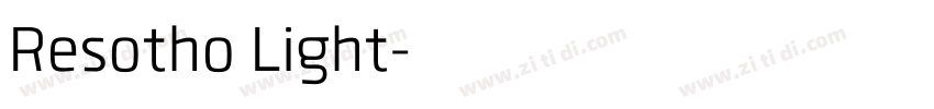 Resotho Light字体转换